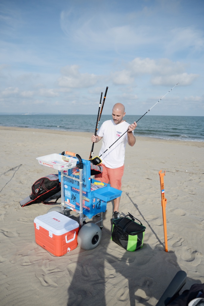 Chariot de pêche pour surfcasting, pêche à la carpe, pêche au feeder -  Capacité de charge de 55 kg